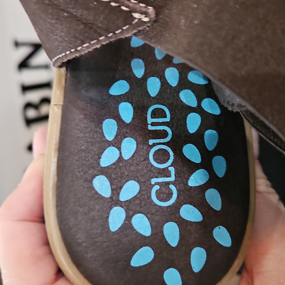 Cloud Women's Brown Leather Sandals, Made In Portugal. Size 41. - Picture 4 of 10